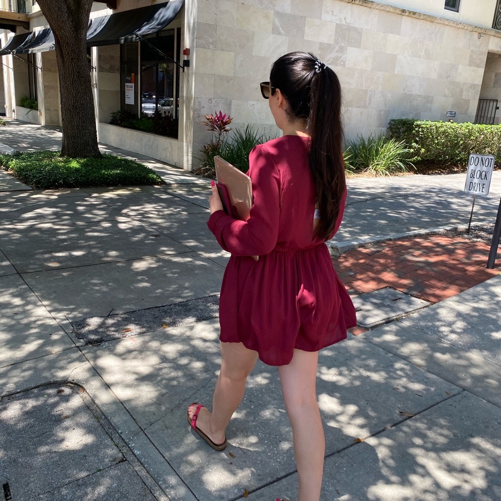 SHOWPO Burgundy Romper - Size L